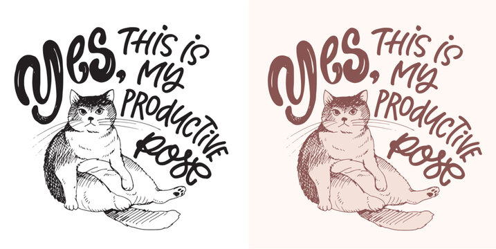 Funny lettering sticker. Hand drawn doodle lettering quote. Lettering for t-shirt design, mug print, bag print, clothes fashion. 100% hand drawn vector image.
