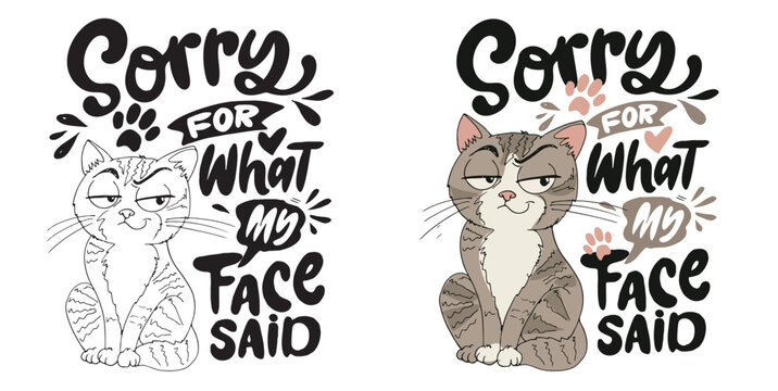 Funny lettering sticker. Hand drawn doodle lettering quote. Lettering for t-shirt design, mug print, bag print, clothes fashion. 100% hand drawn vector image.
