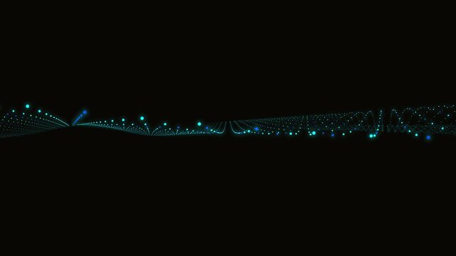 Quantum particle wave motion abstract animation 4K