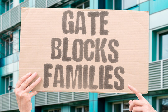 "Gate Blocks Families" Entry fees exclude parents fast. GATE. BLOCKS. FAMILIES. EXCLUDE. ENTRY.