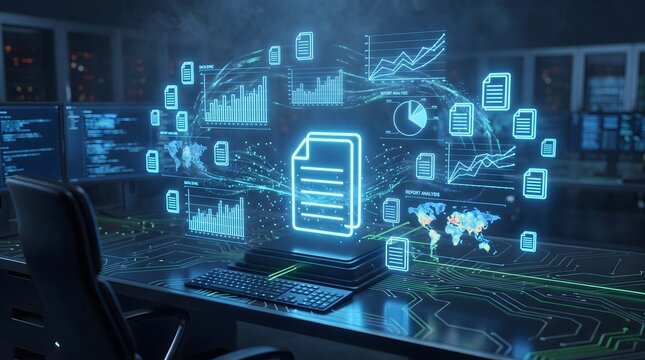 Cybersecurity Analyst Monitoring Digital Threats. Tech Professional Analyzing Data Security In A High-Tech Control Room.