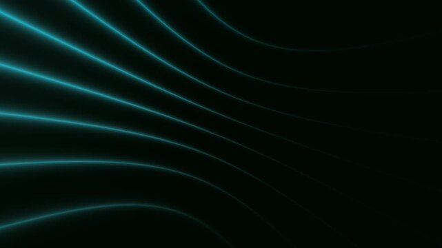 Smooth flowing light streaks forming modern dark abstract animation.minimal glowing wave pattern moving gently in deep dark space