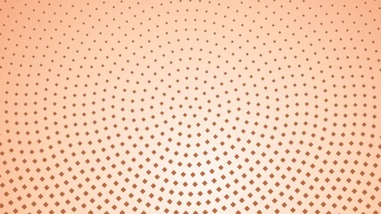 Obraz premium Abstract diamond halftone radial pattern background in peach cream tones