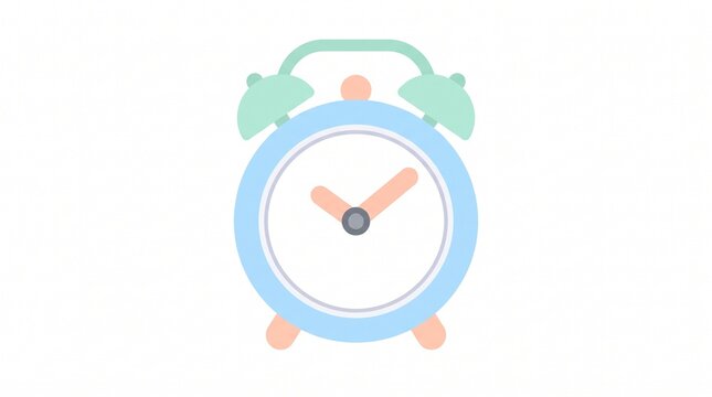alarm clock on white background
