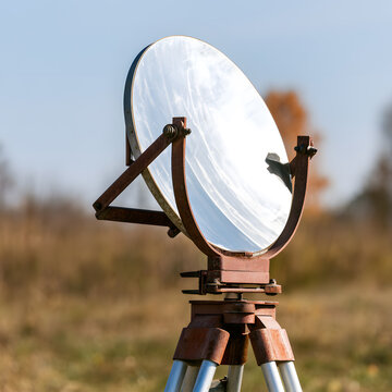 Satellite Dish Reflecting Light