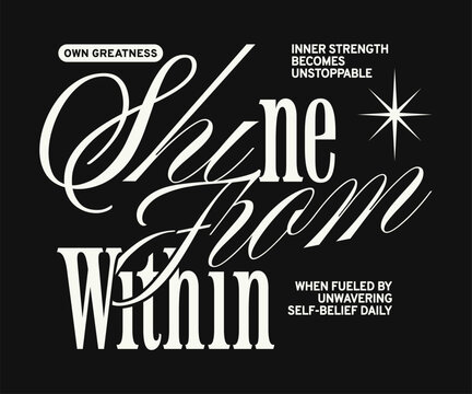 Urban Streetwear Typography Quote Vector, Minimal Aesthetic Lettering for T-Shirt, Clothing Brand and Poster Design