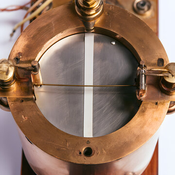 Antique galvanometer precision instrument macro