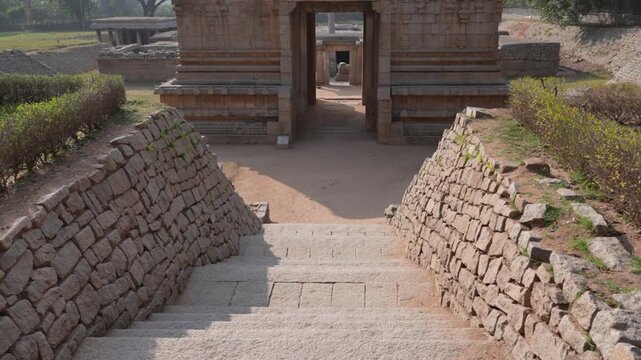 Tilt Shot of the Shiva Temple, Hampi, Karnataka, India