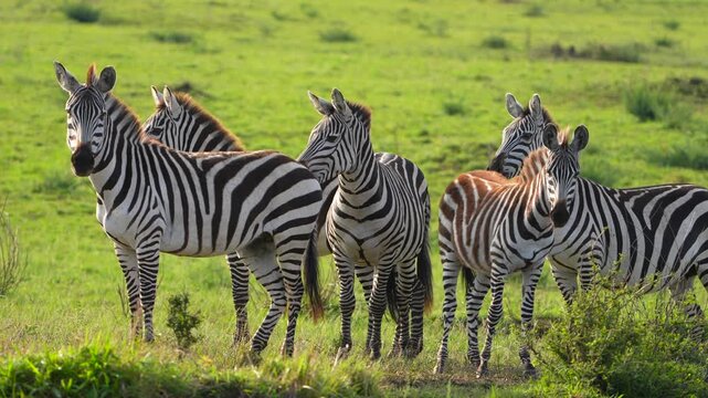 Zebra, Plains, Equus, African, MaasaiMara, Kenya, River, Crossing, Water, Wading, Splashing, Savannah, Grassland, Wildlife, Nature, Mammal, Herbivore, Stripes, Grazing, Habitat, Wilderness, Safari, Tr