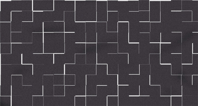 Geometric block pattern with interlocking shapes dark gray and white