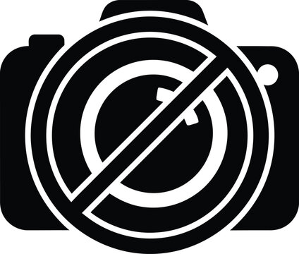 Prohibited photography symbol with camera silhouette photography prohibited forbidden restricted