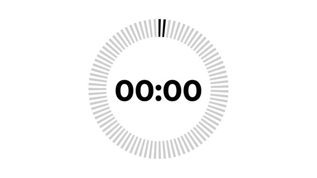3 seconds circle countdown timer animation from 3 to 0 seconds on transparent background with alpha channel, countdown video