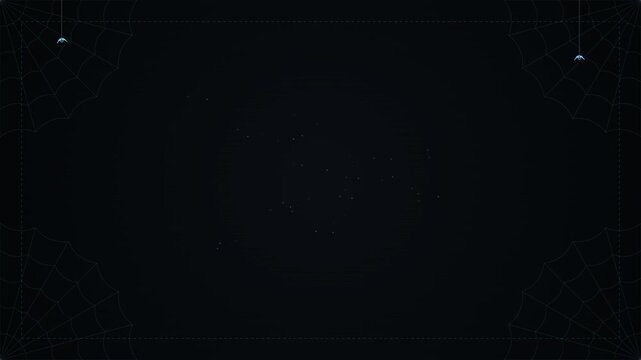 Spiders on webs with starry dark sky background