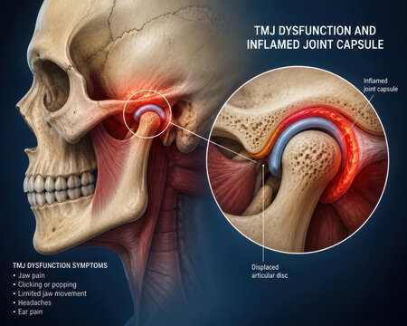 Temporomandibular Joint Dysfunction Medical Illustration