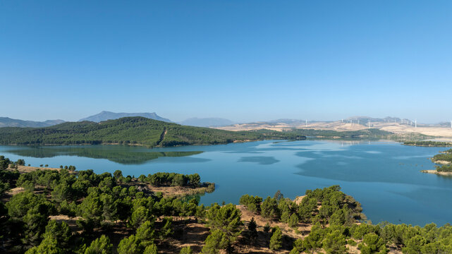 Embalse del Guadalteba en la provincia de M&aacute;laga, Andaluc&iacute;a