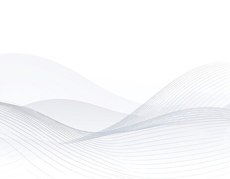 Soft, flowing abstract waves and lines on a white background