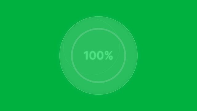Glassmorphism progress ring animation with percentage counter, smooth circular loader for digital