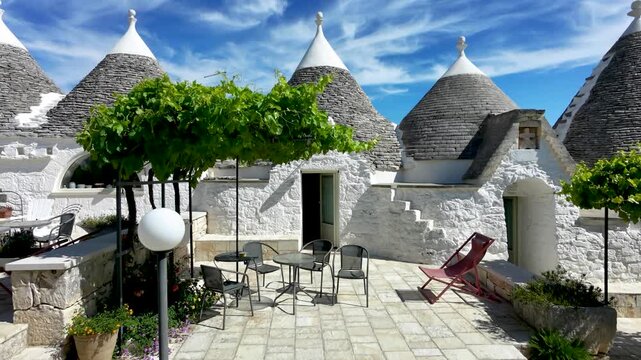 Dreamy Puglia. Flying over the Trulli of the Itria Valley.