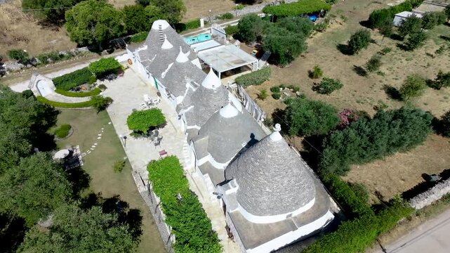 Dreamy Puglia. Flying over the Trulli of the Itria Valley.