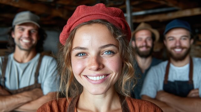A group of smiling individuals sharing joyful moments in a cozy setting, capturing the essence of friendship, community, warmth, and togetherness in perfect harmony.