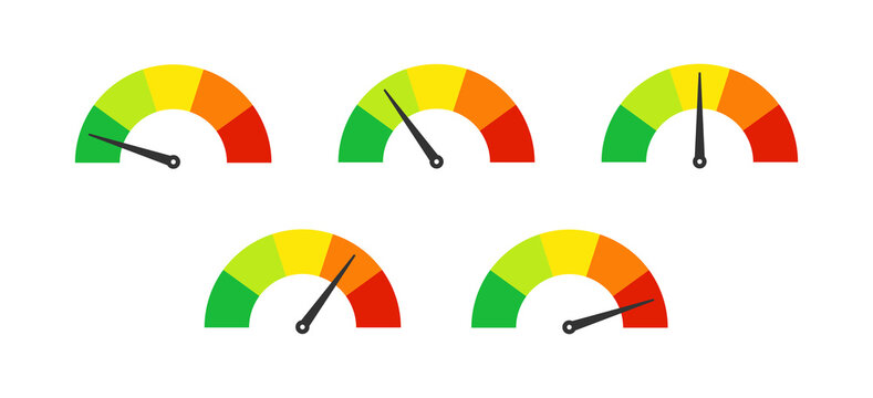 Meter illustration. Simple universal isolated gauge or meter concept set.