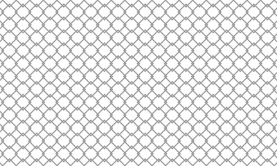 Fototapeta premium Seamless Chain Link Metal Wire Mesh Fence Pattern.