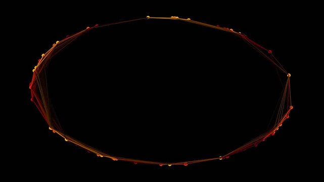 Elliptical Plexus Ring Oval Frame Logo Reveal Loop