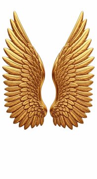 Gilded Ascent: Divine Wings in Majestic Detail