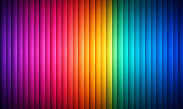 Colorful Vertical Lines Pattern with Rainbow Gradient Spectrum Abstract Background