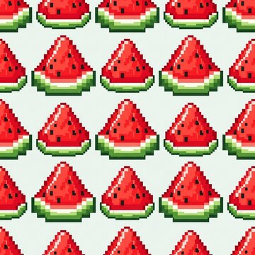 Pixelated Summer Slice: A Vibrant Retro Delight