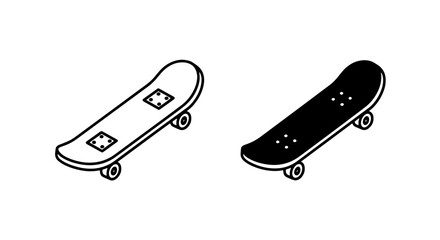 Isometric skateboard icon set with skateboard isometric activity © Al Rafi