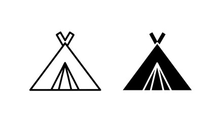 Camping tent outdoor adventure icon set with adventure, vacation © Al Rafi