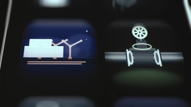 LNG terminal and Pipeline Gate Valve on Dark Operations Screen