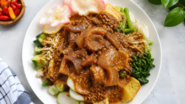 Rujak cingur Jawa Timur Indonesia 