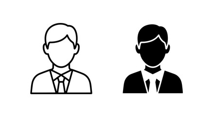 Fototapeta premium Businessman professional user profile avatar icon set with businessman