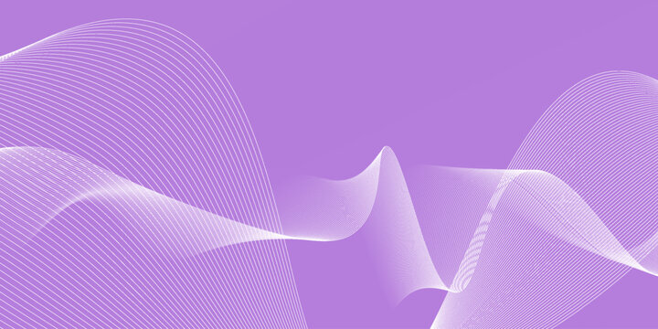 Purple abstract flowing wave lines v