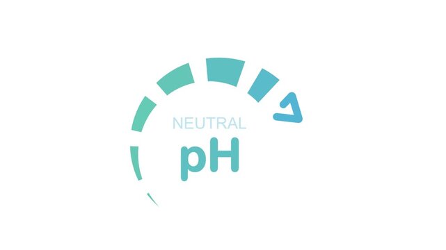 pH value scale - neutral, video, vector, icon.