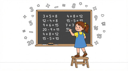 school girl with blackboard © sadia
