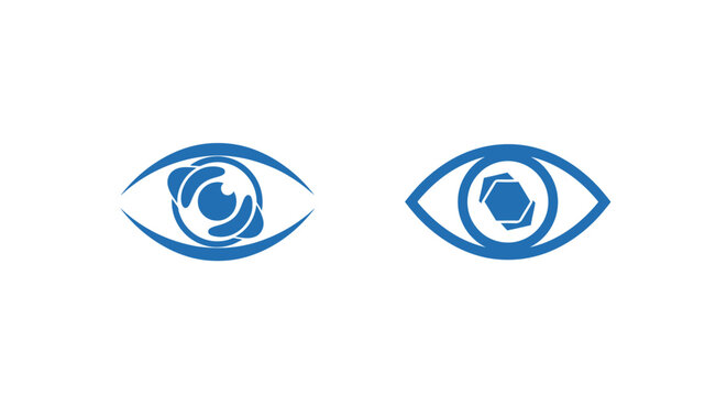 Blue eye with detailed iris and pupil close-up.