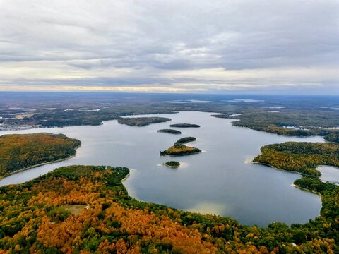 long lake on a crisp fall day in traverse city
