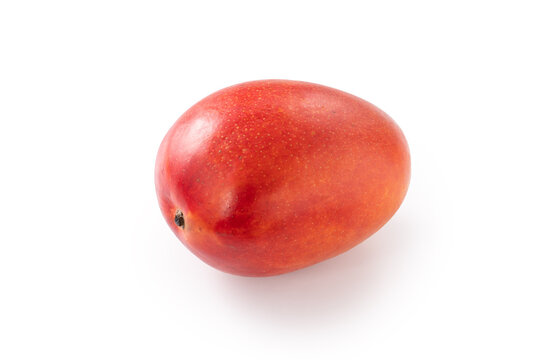 Fresh ripe mango fruit isolated on white background with clipping path