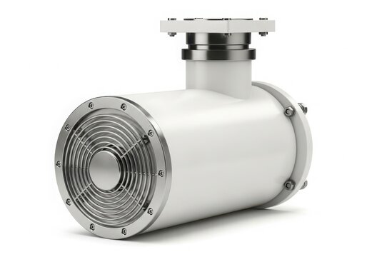 Industrial flow meter isolated on white background
