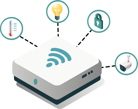 Smart Home and IoT Isometric Illustration Set. Smart Home Automation Isometric Illustration Collection. Connected Smart Home Devices Isometric Illustration Pack
