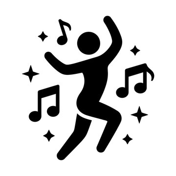 dancing person glyph icon