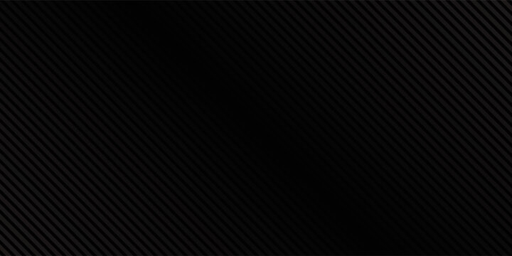 Hitam memiringkan latar belakang garis lurus. Wallpaper abstrak linear gelap maskulin. Tekstur gradien bergaris-garis yang elegan. Garis diagonal abu-abu latar belakang untuk selebaran, spanduk, 