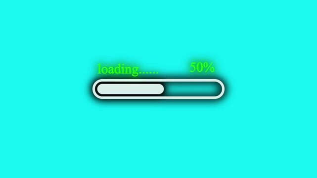 A simple flat design horizontal loading progress bar icon showing ten percent completion status with a clean modern style for web interface and mobile app software development projects