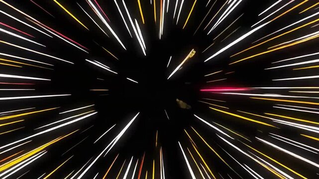 Speeding Abstract Light Streaks Motion Background with Cinematic Zoom Effect