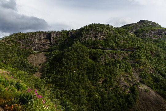 Open Tunnels Along the Fl&aring;m Railway in Vestland, Norway
