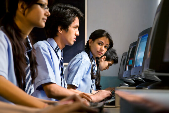 Students in a computer lab
