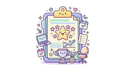 Fototapeta premium Business success and performance rating illustration.